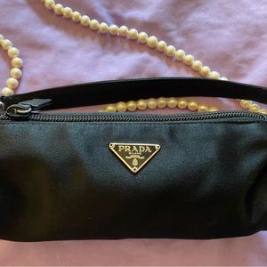 PRADA Small Black Nylon Evening Bag